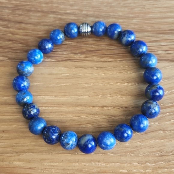Hand Crafted Jewelry - Lapis Lazuli Gemstone Beads Bracelet